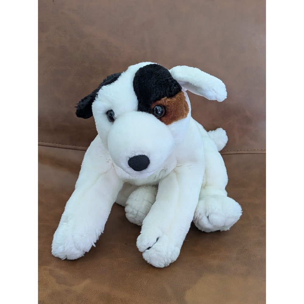 Kids Preferred Jack Russell puppy Plush Stuffed Animal White Brown 2000 retired
